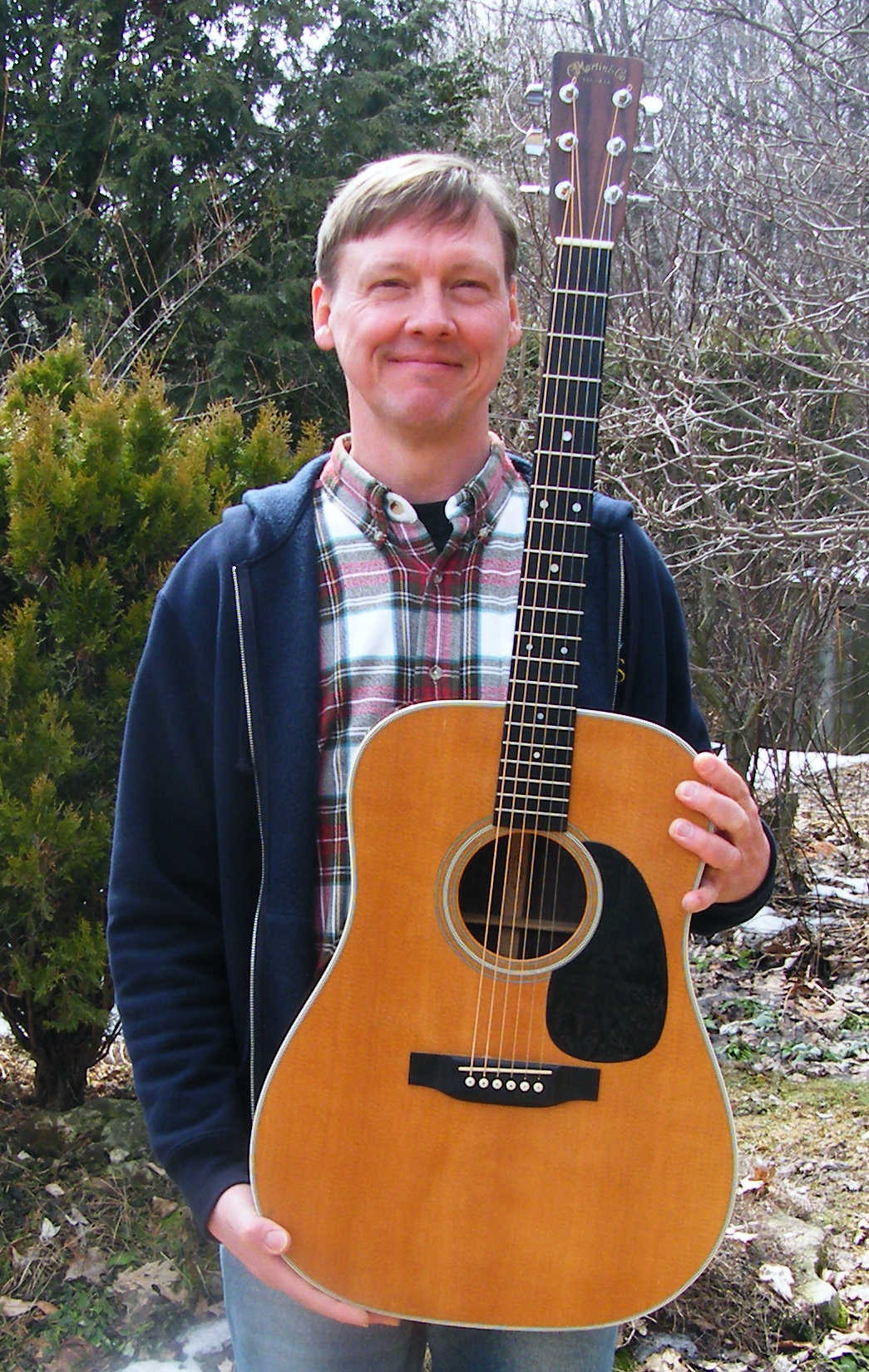 Eric in the backyard with his D28