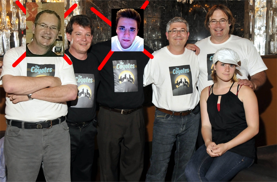 Coyotes with crossed out Peter and Eric